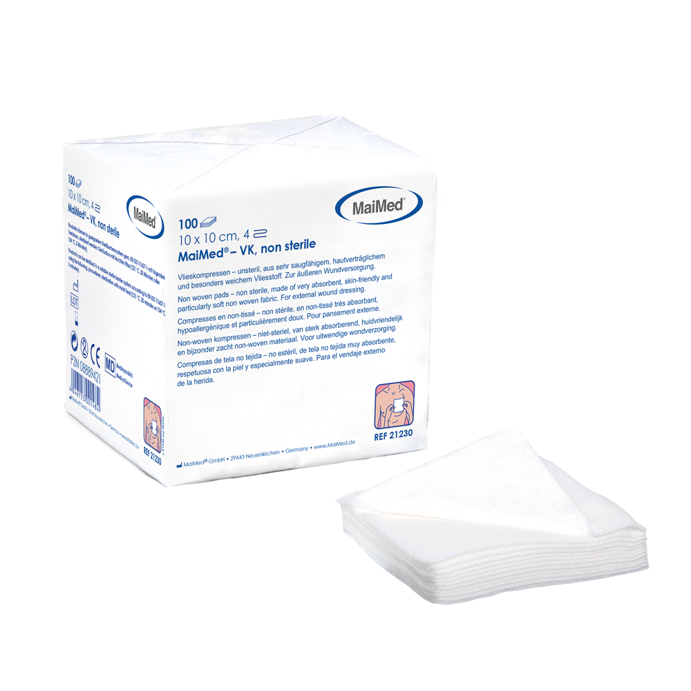MaiMed VK Unsterile Vlieskompressen 10x10cm