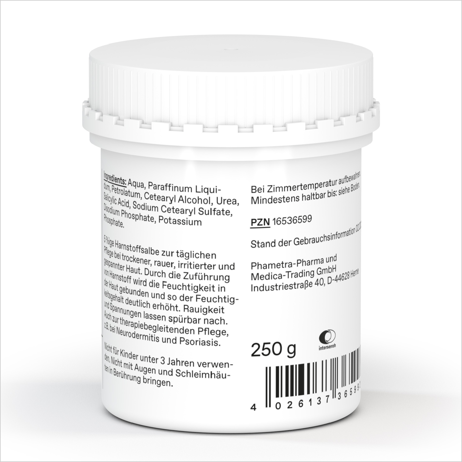 5% Urea Harnstoffsalbe 250g