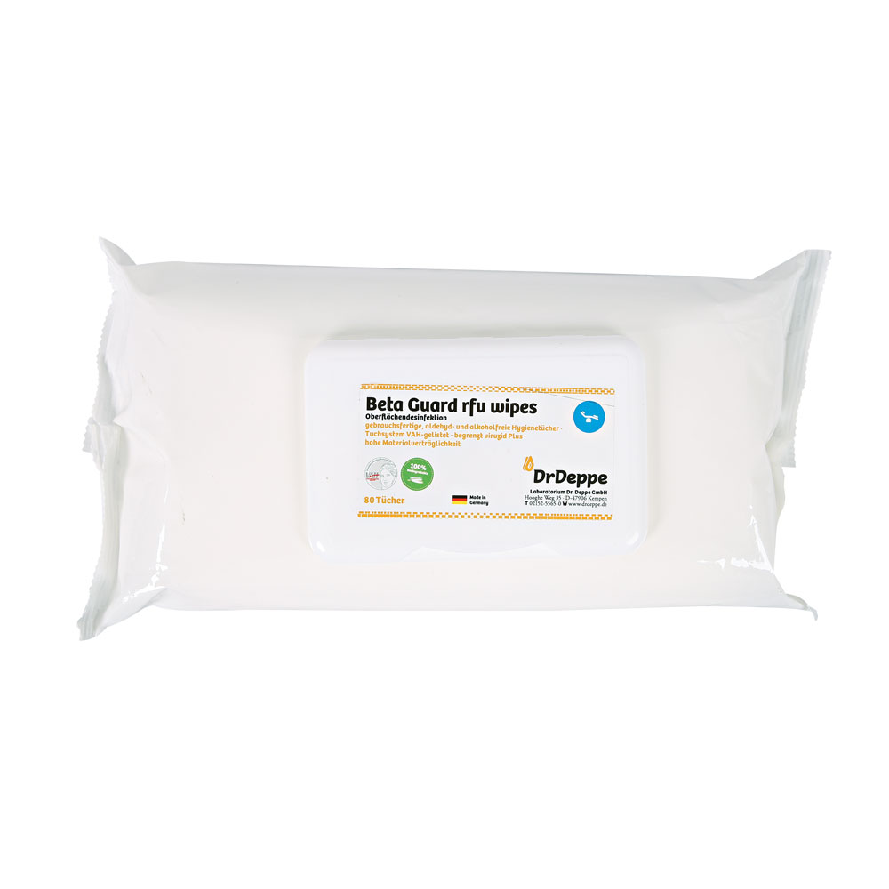 Flächendesinfektionstuch BetaGuard RFU | Zellulose 80 Stk/Pkg Weiß