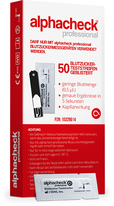alphacheck professional Teststreifen Geblistert