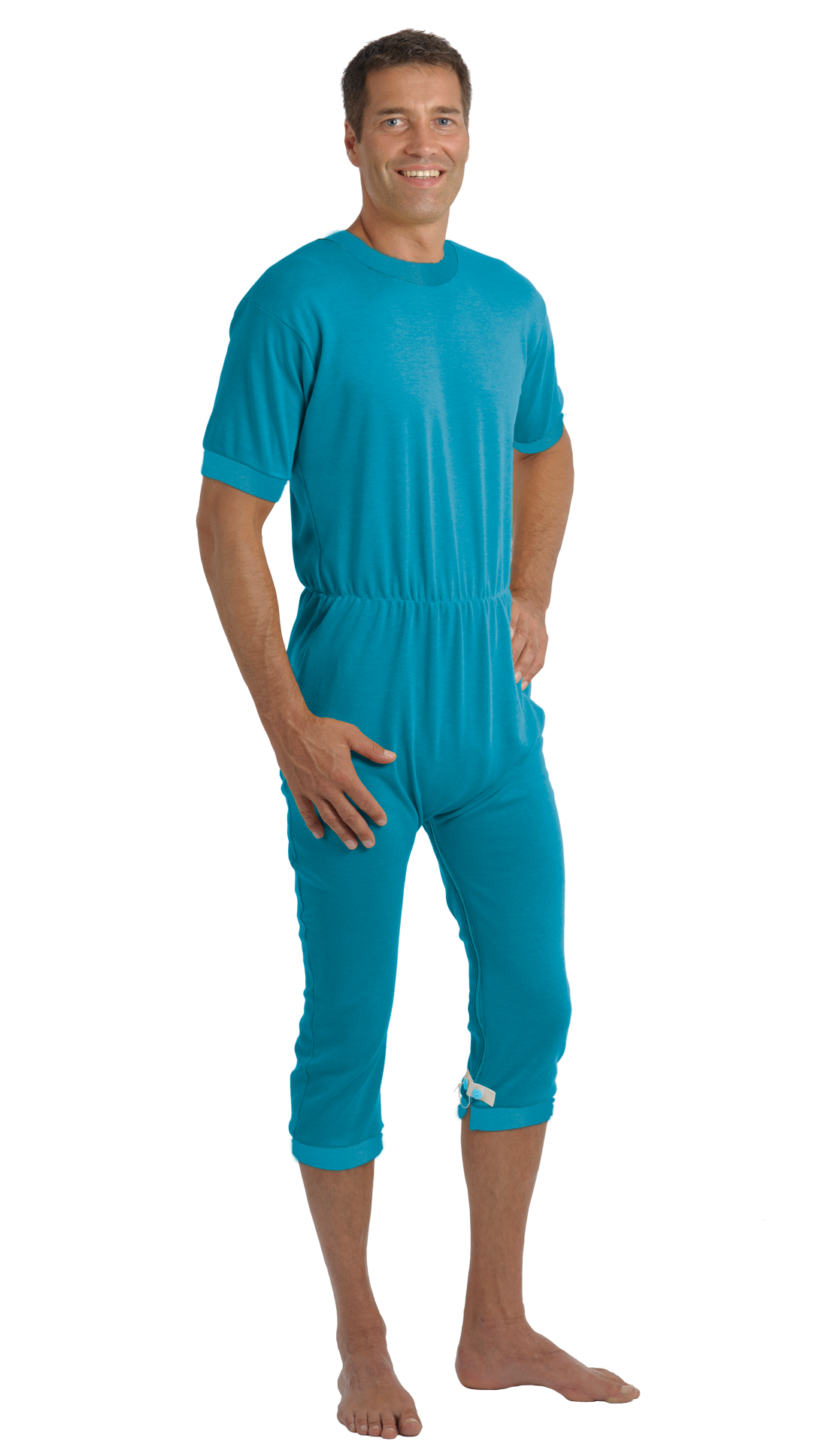Pflegeoverall slim kurz Fb. Petrol Gr. M